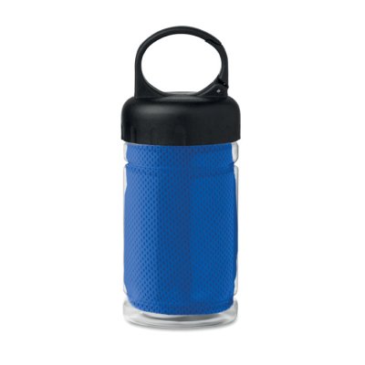 COOLING TOWEL in Pet Bottle in Blue