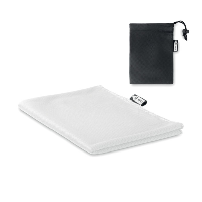 RPET SPORTS TOWEL AND POUCH in White