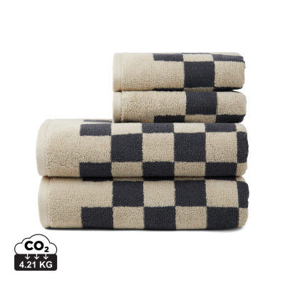 VINGA ELBA OCS ORGANIC COTTON TOWEL, 4 PCS SET in Grey, Beige