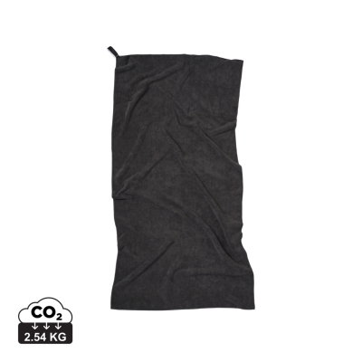 VINGA GRS RPET ACTIVE DRY TOWEL 140 x 70CM in Black