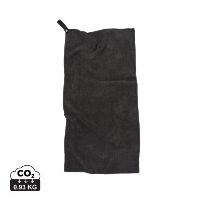 VINGA GRS RPET ACTIVE DRY TOWEL 40 x 80CM in Black