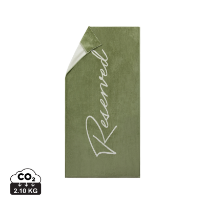 VINGA LOUNGE CHAIR TOWEL in Green, Beige