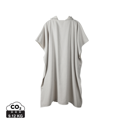 VINGA TOLO HAMMAM TERRY BEACH PONCHO in Grey, Off White