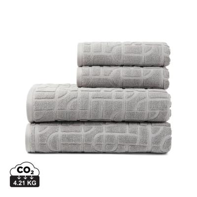 VINGA VERSO OCS ORGANIC COTTON TOWEL, 4 PCS SET in Grey