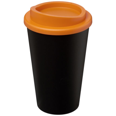 AMERICANO® 350 ML THERMAL INSULATED TUMBLER in Solid Black & Orange