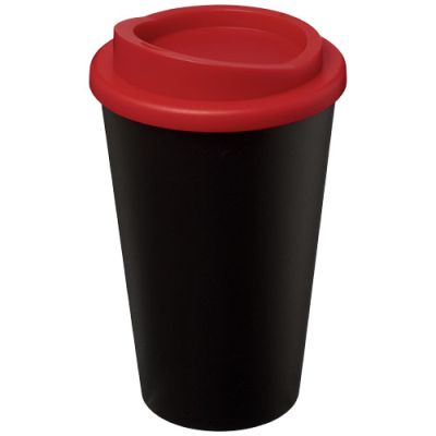 AMERICANO® 350 ML THERMAL INSULATED TUMBLER in Solid Black & Red