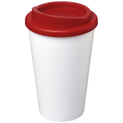 AMERICANO® 350 ML THERMAL INSULATED TUMBLER in White & Red