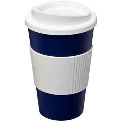 AMERICANO® 350 ML THERMAL INSULATED TUMBLER with Grip in Blue & White