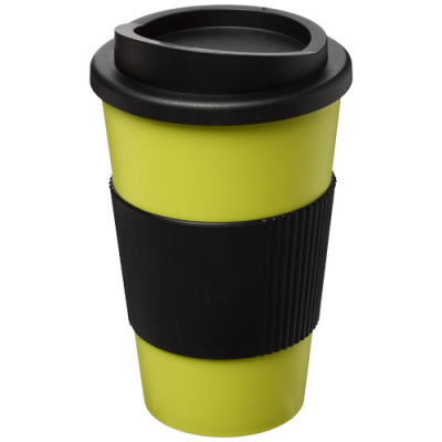 AMERICANO® 350 ML THERMAL INSULATED TUMBLER with Grip in Lime & Solid Black