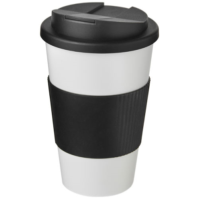 AMERICANO® 350 ML TUMBLER with Grip & Spill-Proof Lid in White & Solid Black