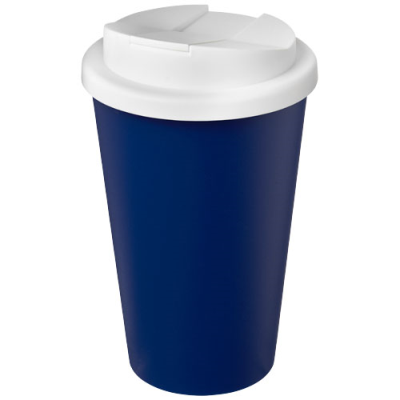 AMERICANO® ECO 350 ML RECYCLED TUMBLER with Spill-Proof Lid in Blue & White