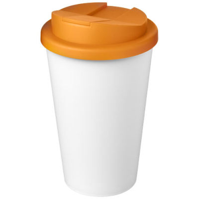 AMERICANO® ECO 350 ML RECYCLED TUMBLER with Spill-Proof Lid in Orange & White