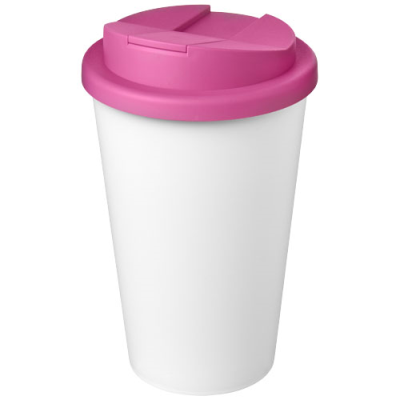 AMERICANO® ECO 350 ML RECYCLED TUMBLER with Spill-Proof Lid in Pink & White