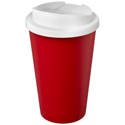 AMERICANO® ECO 350 ML RECYCLED TUMBLER with Spill-Proof Lid in Red & White