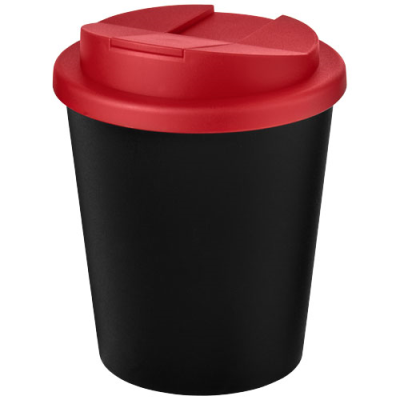 AMERICANO® ESPRESSO ECO 250 ML RECYCLED TUMBLER with Spill-Proof Lid in Solid Black & Red