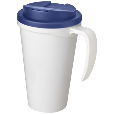 AMERICANO® GRANDE 350 ML MUG with Spill-Proof Lid in White & Blue