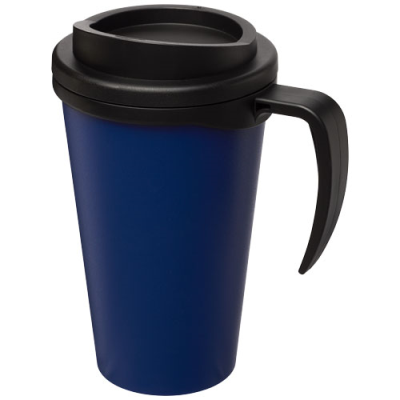 AMERICANO® GRANDE 350 ML THERMAL INSULATED MUG in Blue & Solid Black