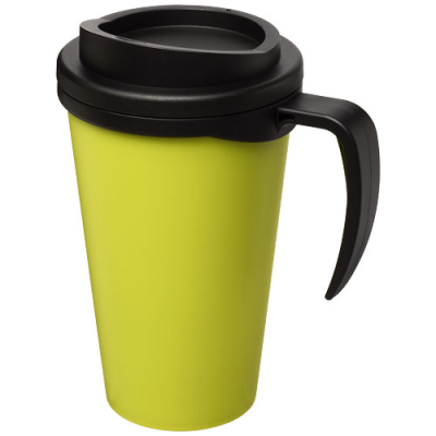 AMERICANO® GRANDE 350 ML THERMAL INSULATED MUG in Lime & Solid Black