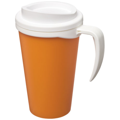 AMERICANO® GRANDE 350 ML THERMAL INSULATED MUG in Orange & White