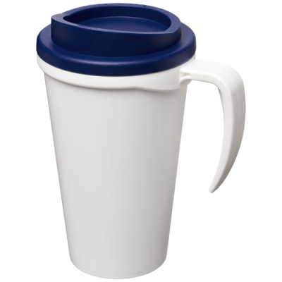 AMERICANO® GRANDE 350 ML THERMAL INSULATED MUG in White & Blue