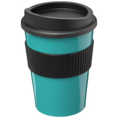 AMERICANO® MEDIO 300 ML TUMBLER with Grip in Aqua Blue & Solid Black