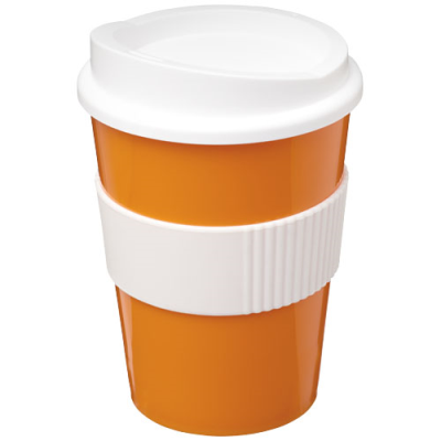 AMERICANO® MEDIO 300 ML TUMBLER with Grip in Orange & White