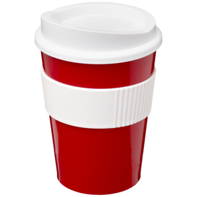 AMERICANO® MEDIO 300 ML TUMBLER with Grip in Red & White