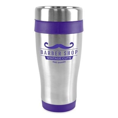 ANCOATS STAINLESS STEEL METAL TUMBLER with Purple Trim