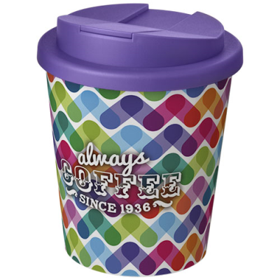 BRITE-AMERICANO® ESPRESSO 250 ML TUMBLER with Spill-Proof Lid in White & Purple