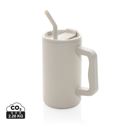 CUBE RCS CERTIFIED RECYCLED STEEL MUG 800ML in Beige