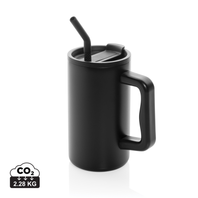 CUBE RCS CERTIFIED RECYCLED STEEL MUG 800ML in Black