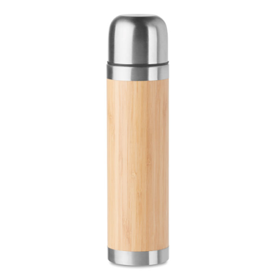 DOUBLE WALL BAMBOO COVER FLASK in Brown