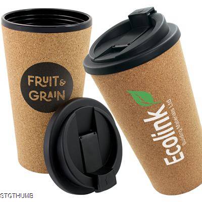 DOUBLE WALL CORK TRAVEL MUG - 450ML