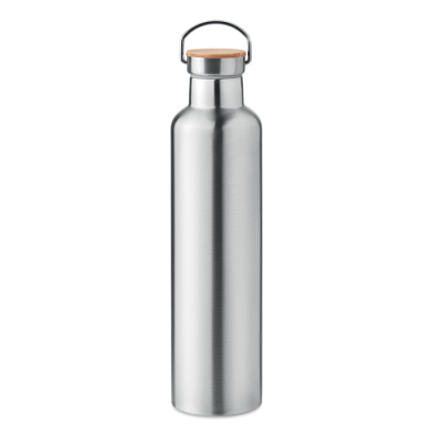 DOUBLE WALL FLASK 1L in Silver