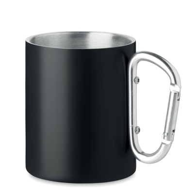 DOUBLE WALL METAL MUG 300 ML in Black