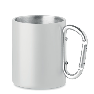 DOUBLE WALL METAL MUG 300 ML in White