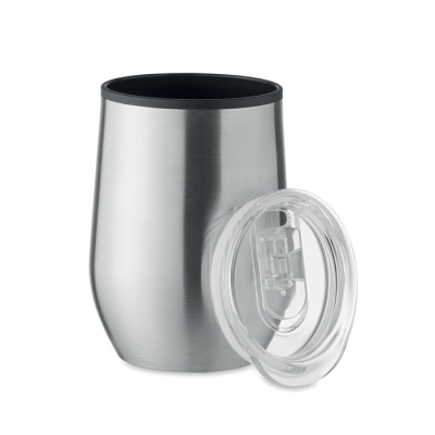 DOUBLE WALL TRAVEL CUP 350 ML in Silver