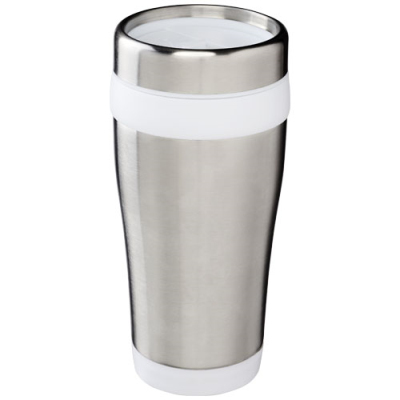 ELWOOD 410 ML THERMAL INSULATED TUMBLER in Silver & White