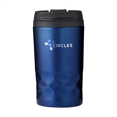 GRAPHIC MINI MUG RCS RECYCLED STEEL 250 ML THERMO CUP in Blue