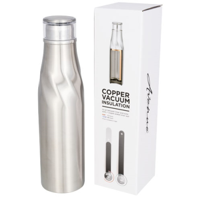 HUGO 650 ML SEAL-LID COPPER VACUUM THERMAL INSULATED BOTTLE in Silver