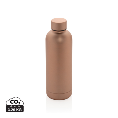 IMPACT STAINLESS STEEL METAL VACUUM BOTTLE in Brown