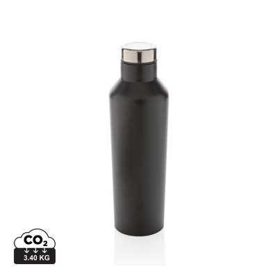 MODERN VACUUM STAINLESS STEEL METAL WATER BOTTLE in Black