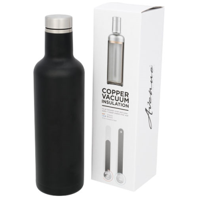 PINTO 750 ML COPPER VACUUM THERMAL INSULATED BOTTLE in Solid Black