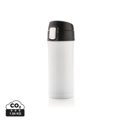 RCS RECYCLED STAINLESS STEEL METAL EASY LOCK VACUUM MUG in White