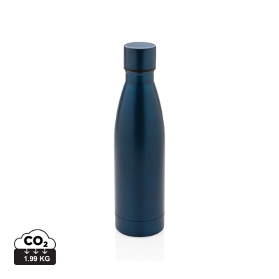 RCS RECYCLED STAINLESS STEEL METAL SOLID VACUUM BOTTLE in Blue