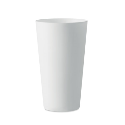 REUSABLE EVENT CUP 500ML in White