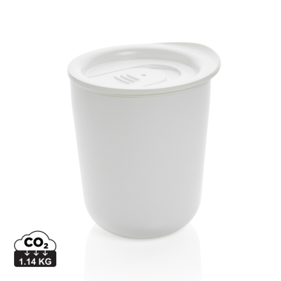 SIMPLISTIC ANTIMICROBIAL COFFEE TUMBLER in White