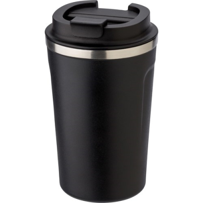 STAINLESS STEEL METAL DOUBLE-WALLED MUG in Black