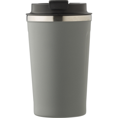 STAINLESS STEEL METAL DOUBLE-WALLED MUG in Grey