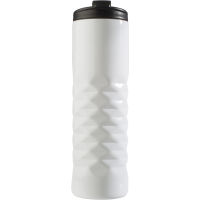 STAINLESS STEEL METAL DOUBLE WALLED THERMOS MUG (460ML) in White